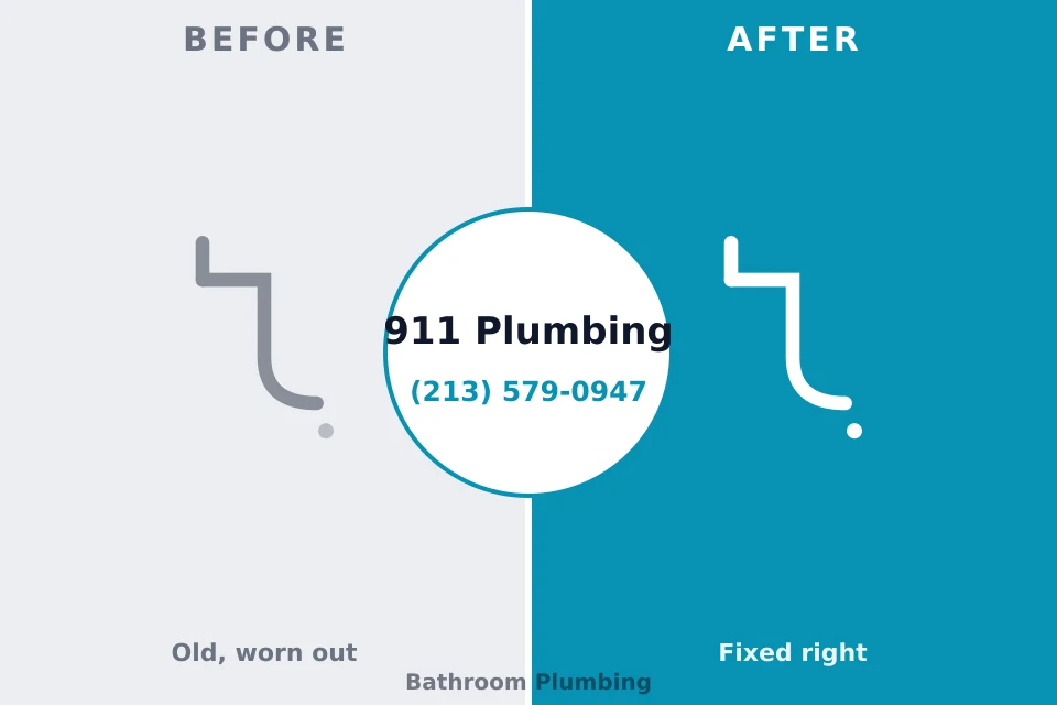 Before and after: plumbing repair Centreville, VA